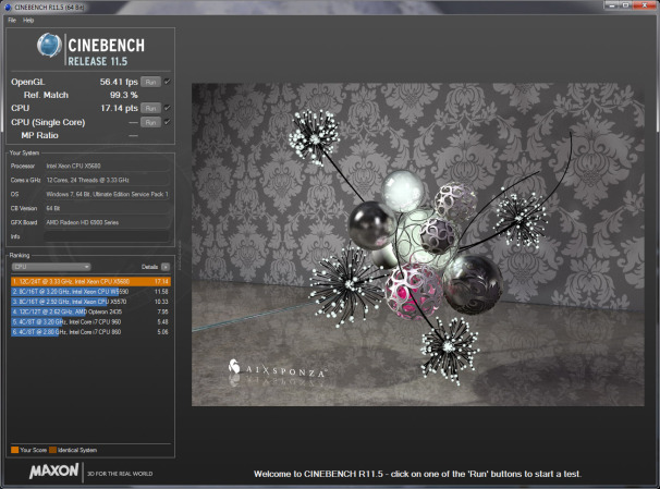 Benchmark Your PC: Maxon Cinebench; click for full-size image.