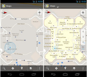 Google Maps 6.0 for Android updates your indoor location as you move, and will even refresh the map when you move to a different floor. Image: Courtesy of Google