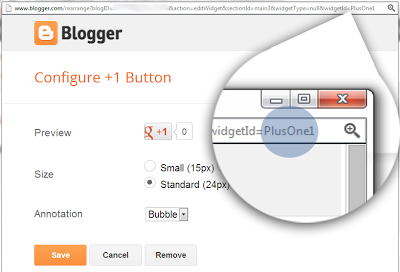 How to find widget ID in Blogger