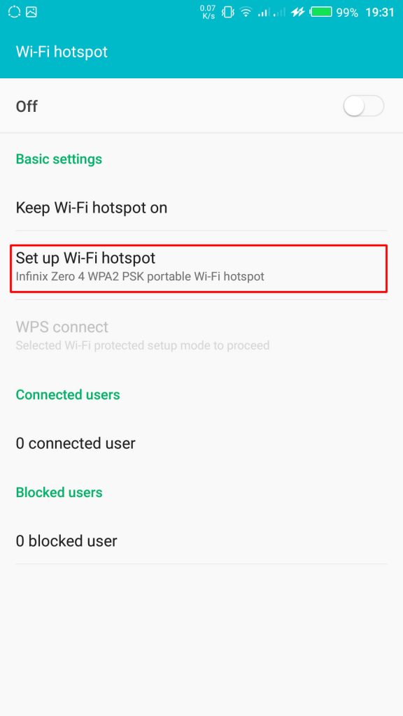 Setup Wi-Fi Hotspot on Infinix Smartphones