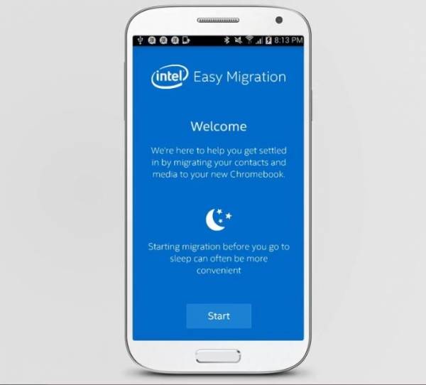 Intel Easy Migration App sends data from your device to a Chromebook