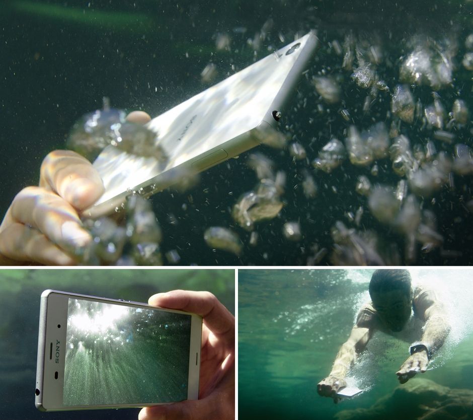Use the Xperia Z3 in the rain or in the pool