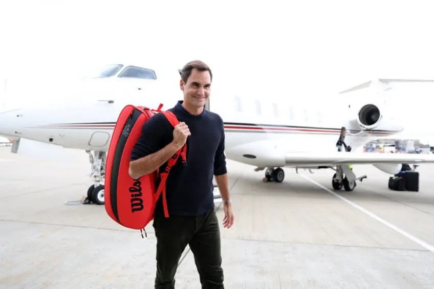 Roger Federer arrives London for his last game